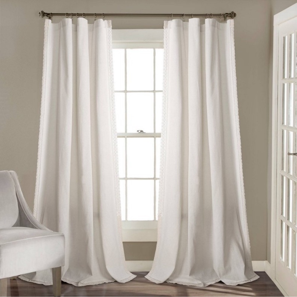 Lush decor Rosalie light filtering courtains-2 panels 54” by 63